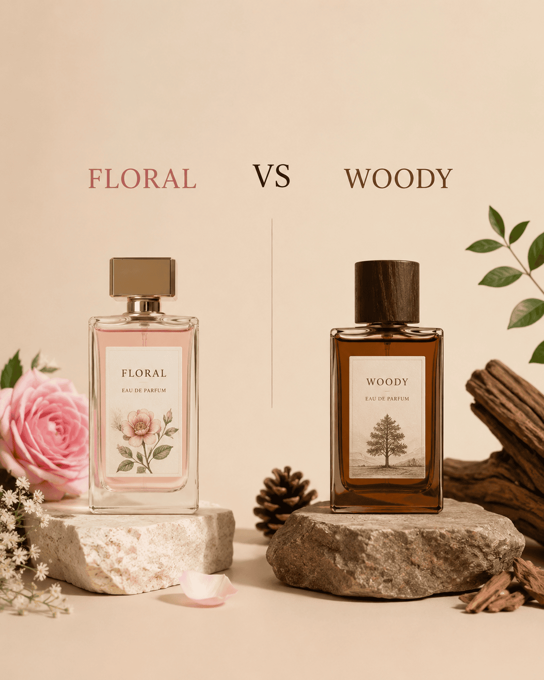 Floral vs Woody Perfumes