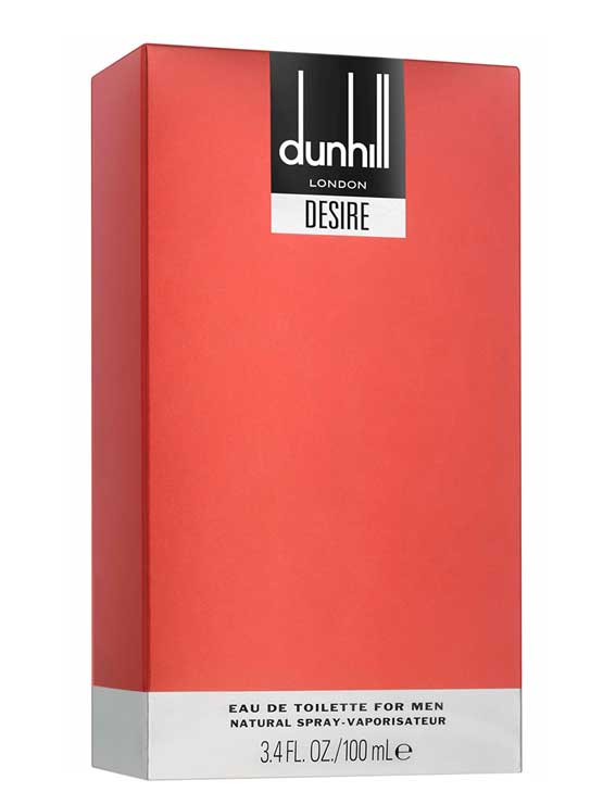 Dunhill Desire Red edp 100ml, ruby-red hip-flask-shaped bottle, red perfume, men perfume, perfume kuwait, dunhill